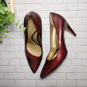 SALE! Tahari Malka Pointed Toe Pumps Burgundy